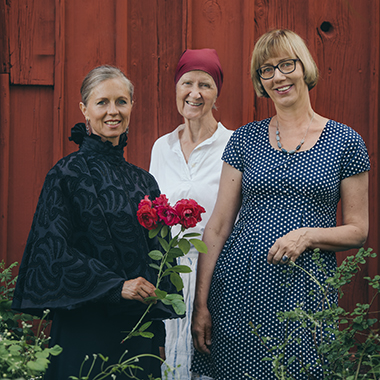 Carina Henningsson, Annika Reuter och Magdalena Persson, guider i Nora